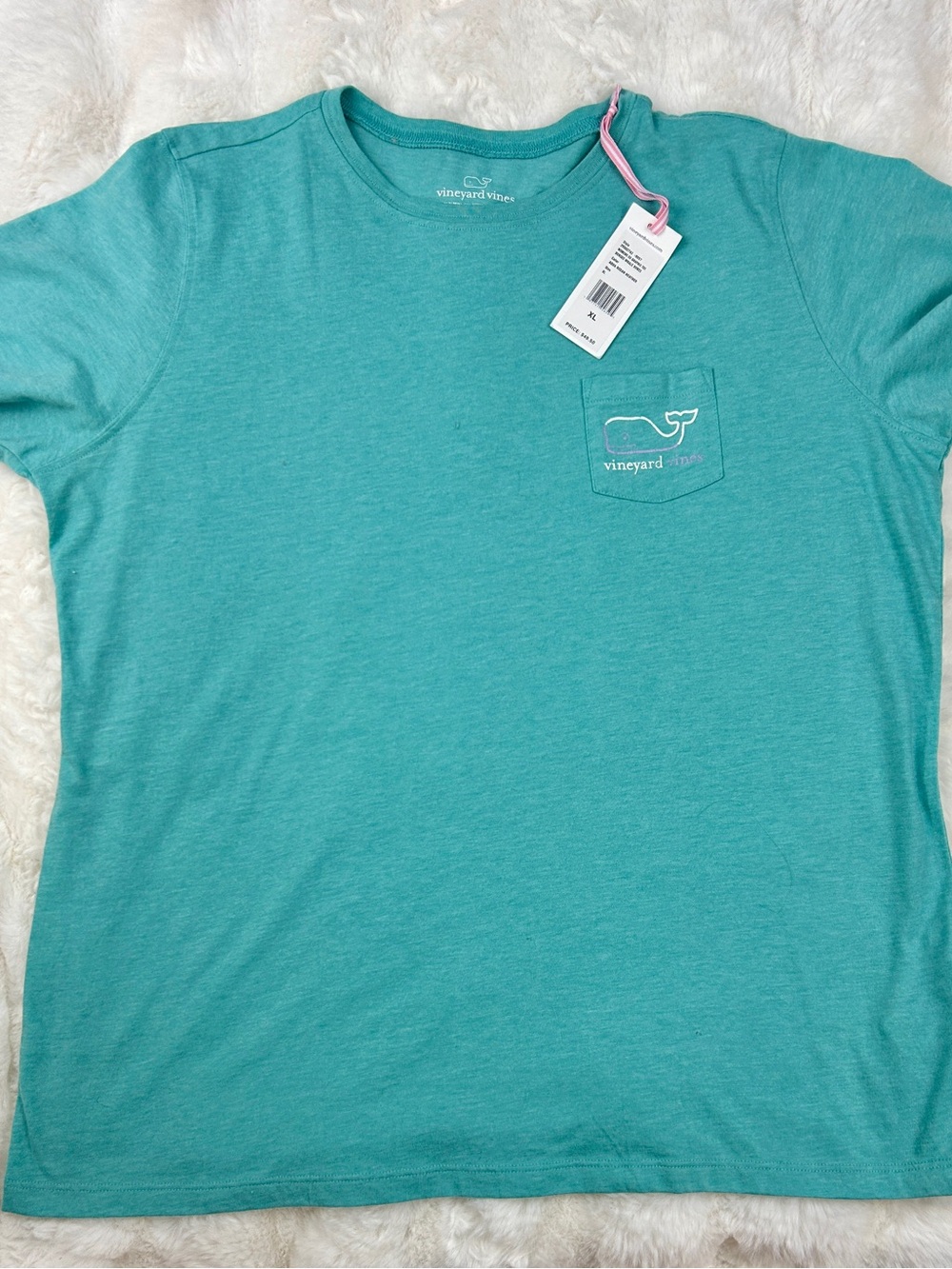 Vineyard Vines Aqua Ocean Heather Short Sleeve Tee